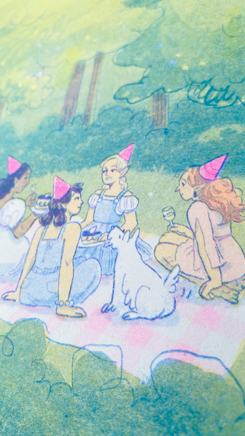 Fairy Picnic | A4 Riso Print