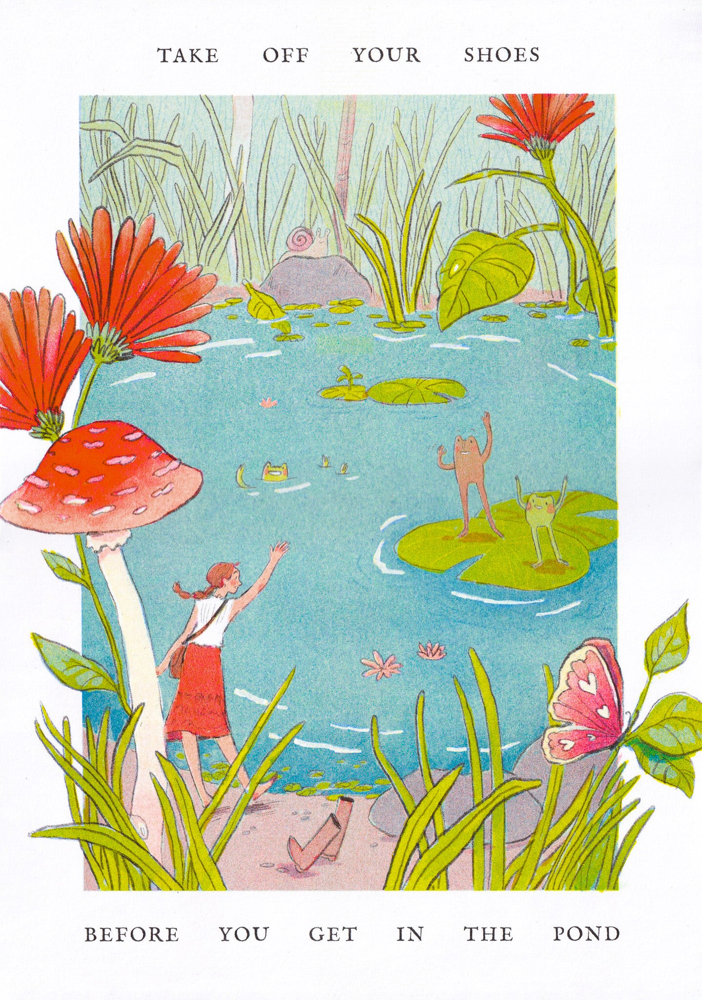 Take Off Your Shoes | A3 Riso Print
