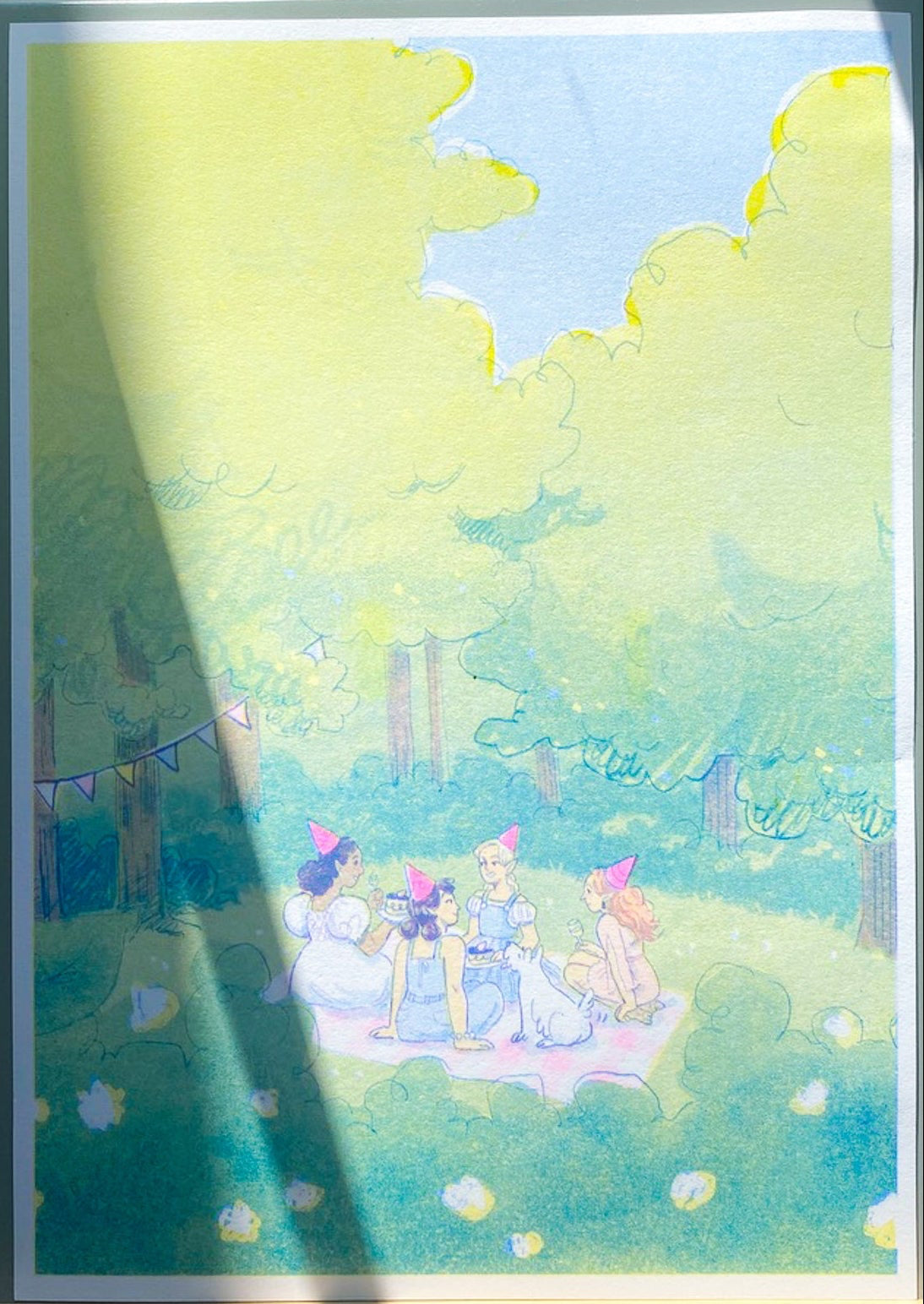 Fairy Picnic | A4 Riso Print