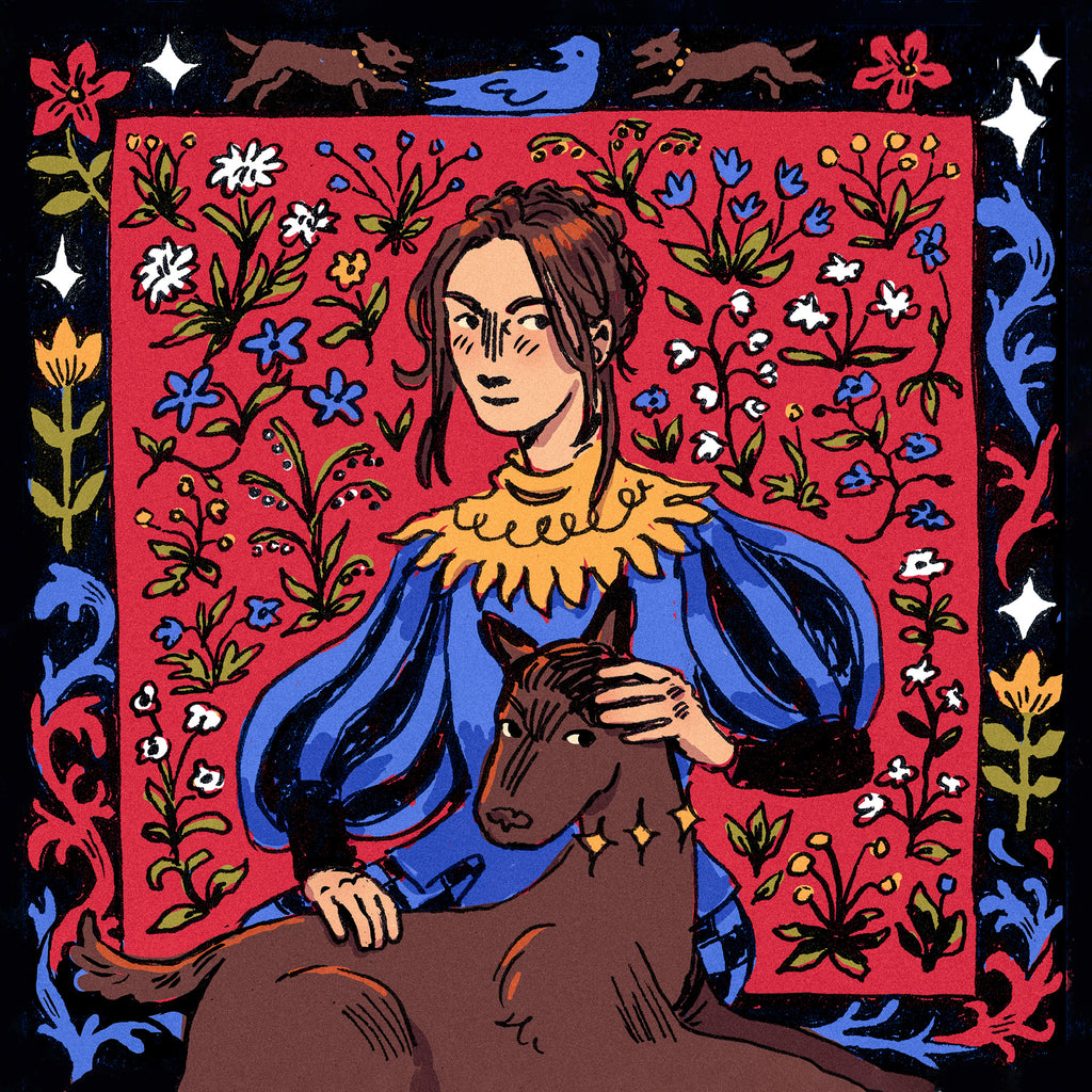 Medieval Houndsmaster | A5 Square Print