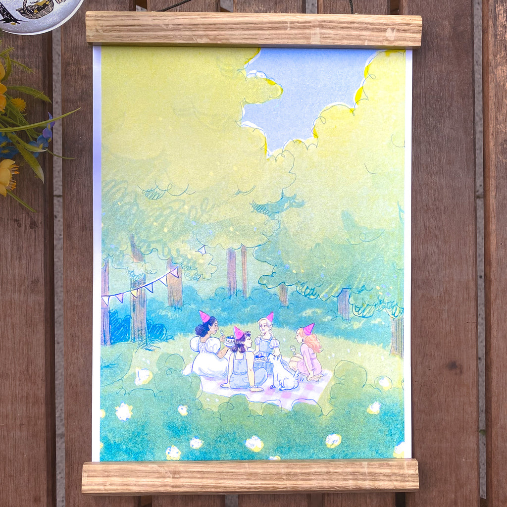 Fairy Picnic | A4 Riso Print
