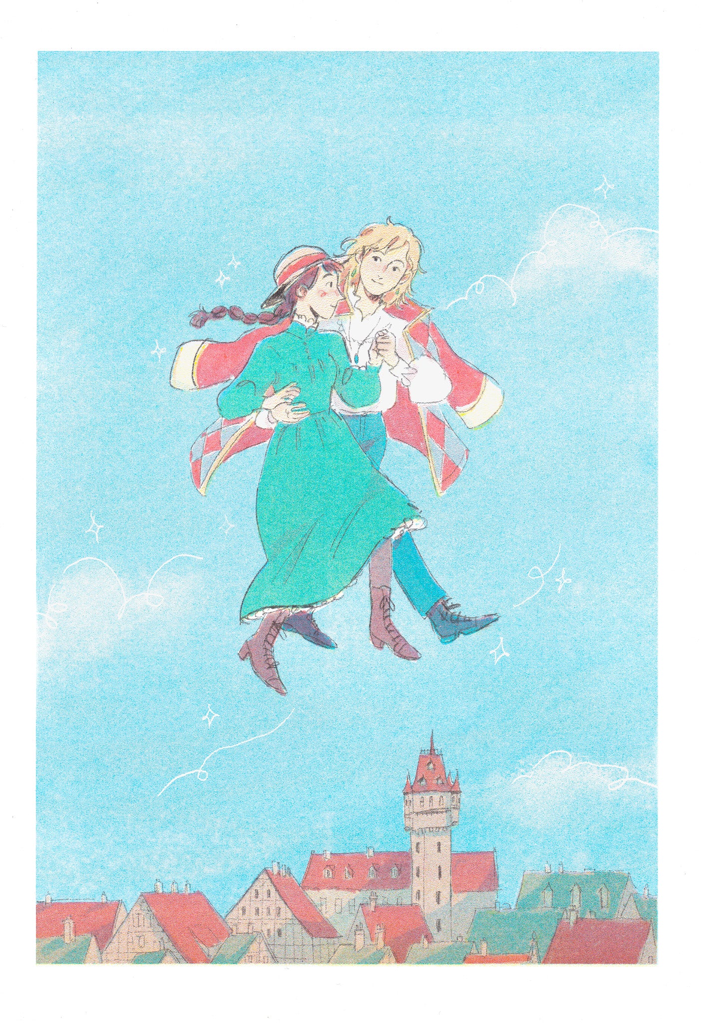 Walking in the Air | A4 Riso Print